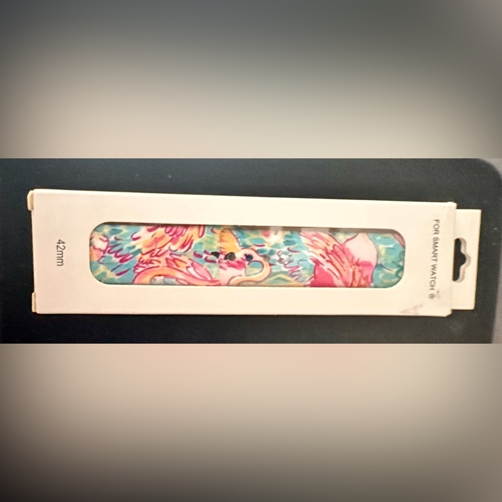 NWOT No Brand Flamingo/Floral Smart Watch Band 42mm - Picture 2 of 6